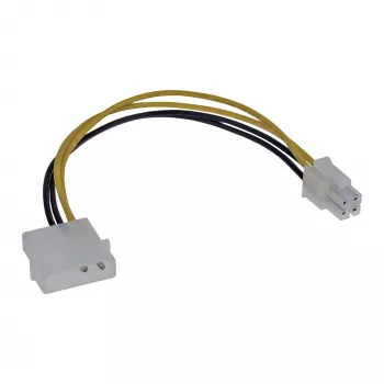Adaptador de cable de alimentación para placa base InLine 5,25 pulgadas / 4 pines 12V 0,20 m