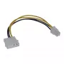 Adaptador de cable de alimentación para placa base InLine 5,25 pulgadas / 4 pines 12V 0,20 m