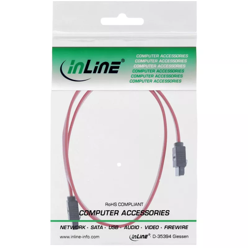 Cable SATA 6 Gb/s InLine con clips 0,75 m