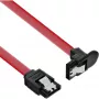 Cable SATA 6 Gb/s InLine con clips de retención, en ángulo, 0,5 m