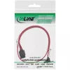 Cable SATA 6 Gb/s InLine con clips de retención, en ángulo, 0,5 m