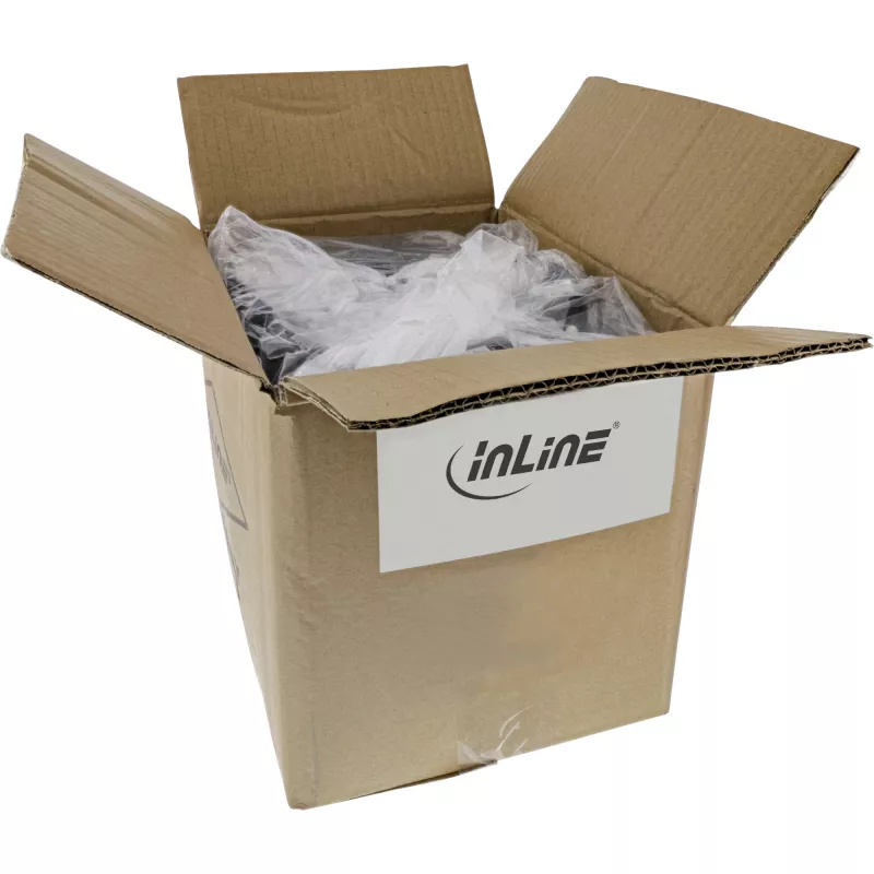 InLine 50 uds. pack a granel cable de red S/FTP Cat.6A libre de halógenos 500MHz gris 1,5 m