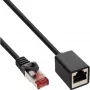 InLine 50 uds. Bulk-Pack cable de parcheo extensión S/FTP Cat.6 CU libre de halógenos negro 1m