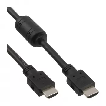 Cable HDMI High Speed conector macho + ferrita negro 1,5 m InLine 17611