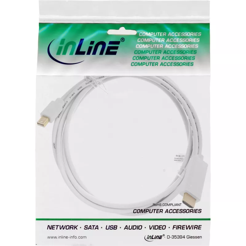 InLine cable convertidor Mini DisplayPort a HDMI 4K2K con audio 4K2K 1,5m