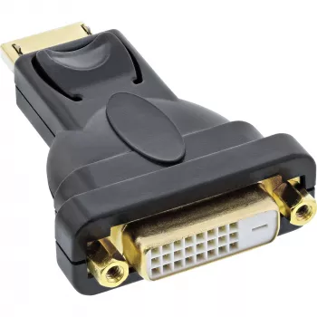 InLine adaptador DisplayPort conector macho DisplayPort a conector hembra DVI-D 24+1 negro