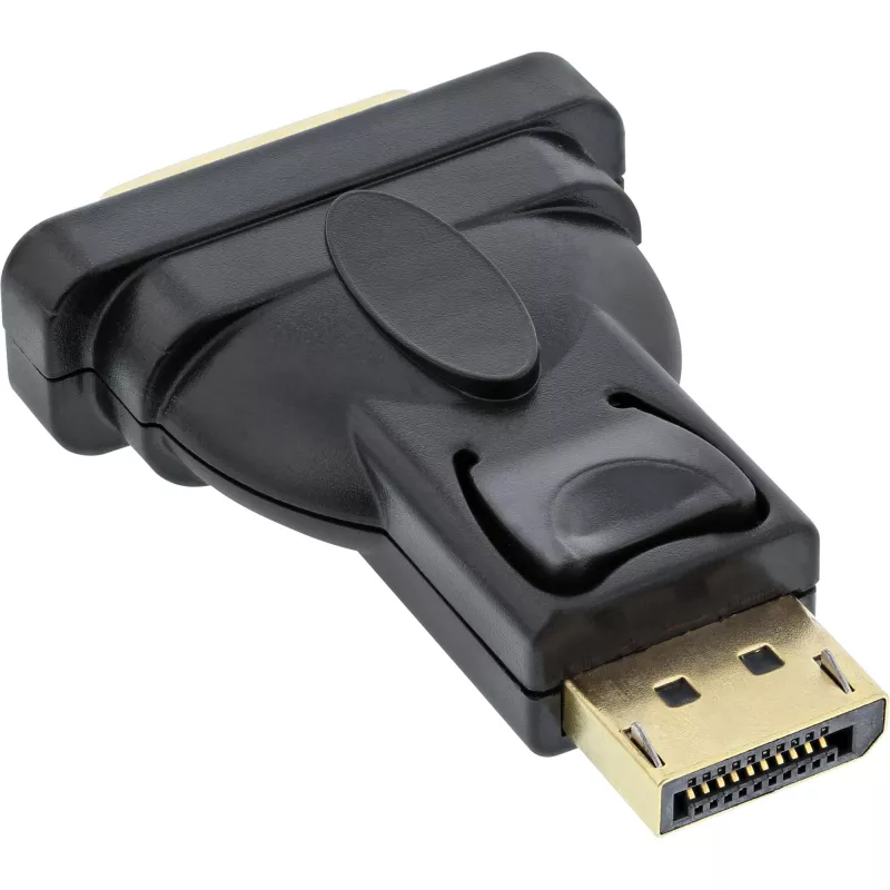 InLine adaptador DisplayPort conector macho DisplayPort a conector hembra DVI-D 24+1 negro