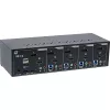 Conmutador KVM de sobremesa InLine 62644I 4 puertos doble monitor DP+HDMI 4K USB 3.0 Audio