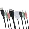 InLine conmutador KVM, 2 puertos, USB-C + HDMI a HDMI, 4K, con audio, cable integr.