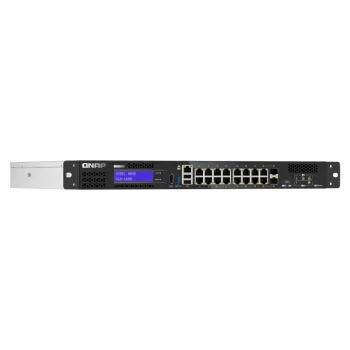 QNAP QGD-1600 Gigabit Ethernet gestionado (10/100/1000) 1U Negro, Gris