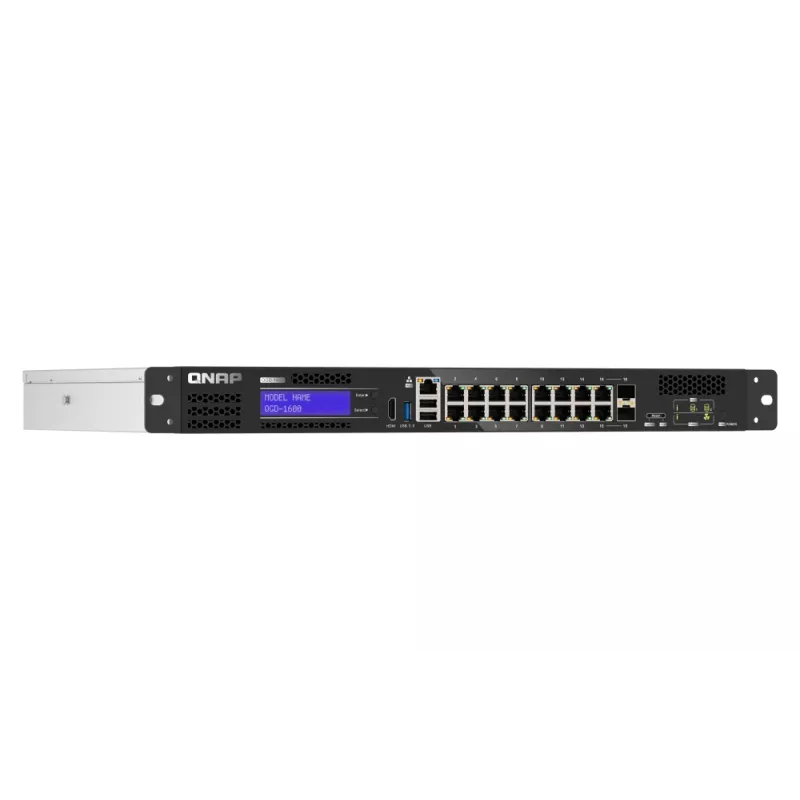 QNAP QGD-1600 Gigabit Ethernet gestionado (10/100/1000) 1U negro, gris