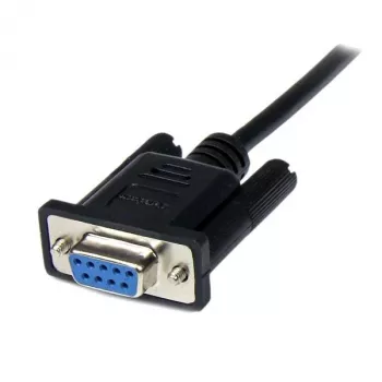 StarTech.com cable módem nulo serie DB9 RS232 de 1m negro H/M