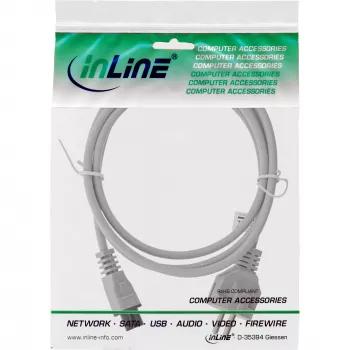 InLine cable de alimentación, para portátiles, gris, 1,8 m