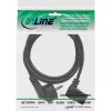 InLine cable de alimentación, CEE 7/7 acodado / conector IEC C13 de 3 polos acodado, 0,3 m