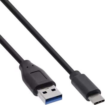 InLine cable USB 3.2 Gen.1x2, conector USB-C macho / conector USB-A macho, negro, 0,3 m