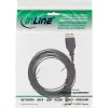 InLine cable plano USB 2.0 conector USB Type A macho / conector Mini-B macho de 5 polos negro/dorado 0,3m