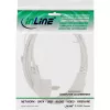 InLine cable de alimentación, CEE 7/7 acodado / conector IEC C13 de 3 polos, blanco, 0,3 m