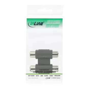 Adaptador de audio 2x conector hembra RCA / conector hembra InLine 99318