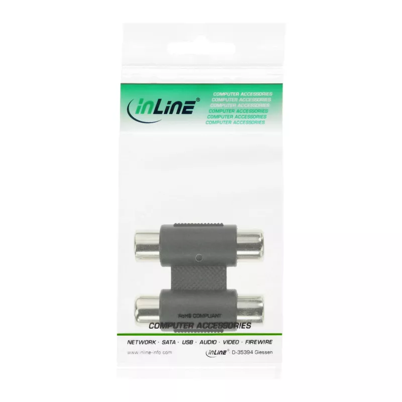 Adaptador de audio 2x conector hembra RCA / conector hembra InLine 99318
