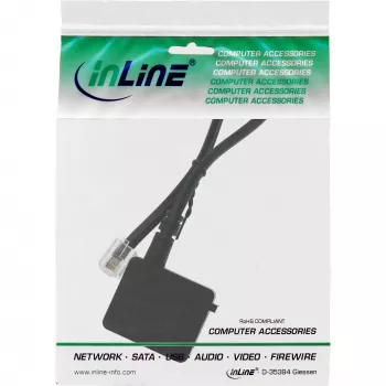 InLine cable adaptador TAE conector RJ11 6P4C macho a conector hembra TAE-F alemán 0,2 m