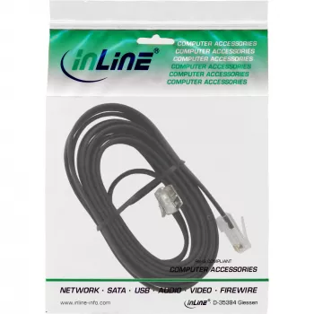 InLine cable modular RJ45 8P6C a RJ12 6P6C conector macho/macho 6 m