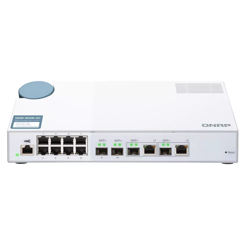QNAP QSW-M408-2C Switch de red gestionado L2 10G Ethernet (100/1000/10000) Blanco