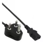 Cable de alimentación InLine Sudáfrica 10 A tipo M / conector IEC, 1,8 m