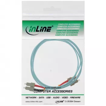 Cable de fibra óptica dúplex SC/SC InLine 83503O 3 m OM3 50/125 µm