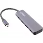 Hub USB 3.2 InLine, USB-C a 4x USB A 10 Gb/s, aluminio, gris