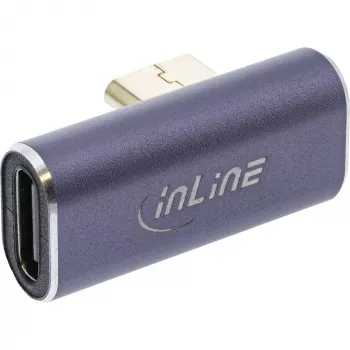 Adaptador USB4 InLine, conector macho/hembra USB-C en ángulo vertical derecha/izquierda