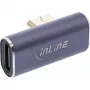 Adaptador USB4 InLine, conector macho/hembra USB-C en ángulo vertical derecha/izquierda