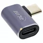 Adaptador USB4 InLine, conector macho/hembra USB-C en ángulo derecha/izquierda, aluminio, gris