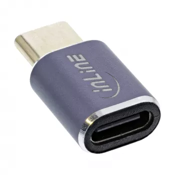 Adaptador USB4 InLine conector macho/hembra USB-C aluminio gris 35900A