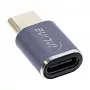 Adaptador USB4 InLine conector macho/hembra USB-C aluminio gris 35900A