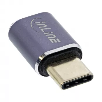 Adaptador USB4 InLine conector macho/hembra USB-C aluminio gris 35900A