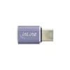 Adaptador USB4 InLine conector macho/hembra USB-C aluminio gris 35900A