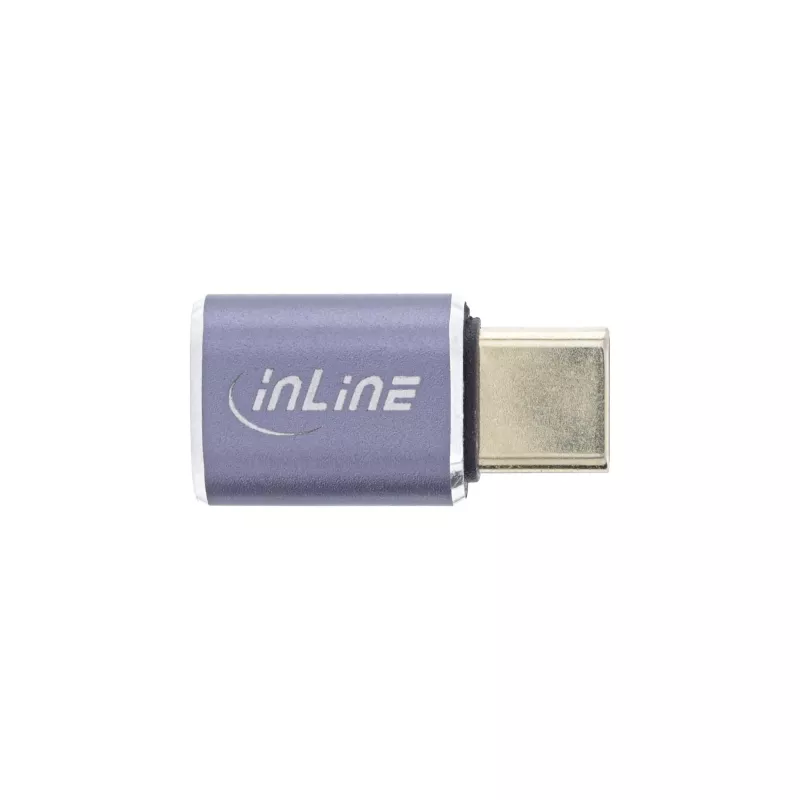 Adaptador USB4 InLine conector macho/hembra USB-C aluminio gris 35900A