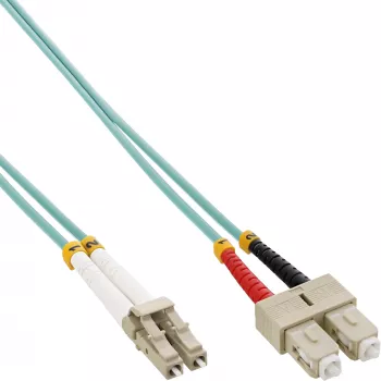 Cable de fibra óptica dúplex LC/SC InLine 50/125µm OM3 3m