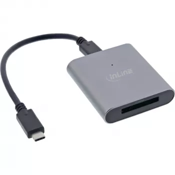 Lector de tarjetas InLine USB 3.2 USB-C o USB-A, para tarjetas CFexpress tipo B