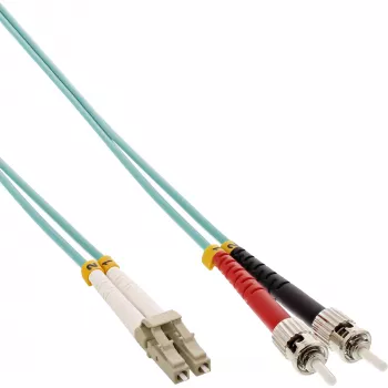 Cable de fibra óptica dúplex LC/ST InLine 50/125µm OM3 3m