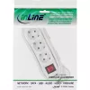 Regleta de enchufes InLine 16433T 3 tomas Schutzkontakt CEE 7/3 con interruptor blanca 3 m