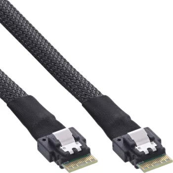 Cable SAS slim InLine, SFF-8654 a SFF-8654, 24 Gb/s, 0,5 m