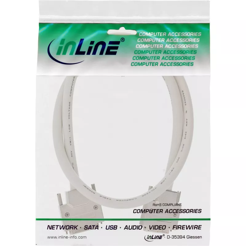 Cable SCSI U320 InLine, 68 pines Micro Centronics (VHD) macho/macho, 1,8 m