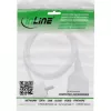Cable alargador de corriente tipo F en ángulo, blanco, 2 m