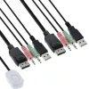 Cable conmutador KVM InLine, 2 puertos, DisplayPort 1.2, 4K, USB, audio