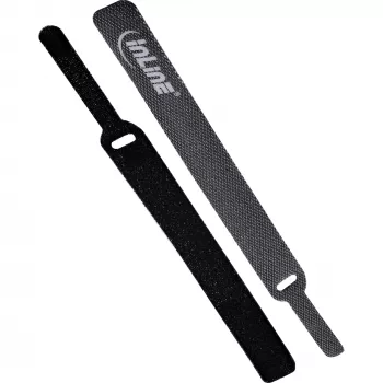 Bridas de cable con velcro InLine 12×150 mm, 10 uds., negras