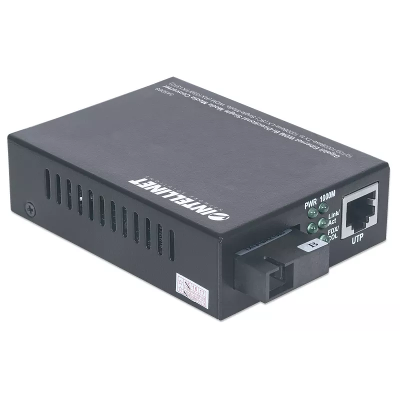 Conversor de medios Intellinet Gigabit Ethernet WDM bidireccional 545068