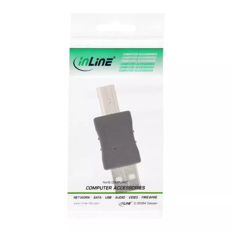 Adaptador USB 2.0 Type-A macho / Type-B macho InLine 33443A