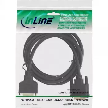 Cable DVI-D InLine Premium 24+1 macho a hembra Dual Link dorado 2 m