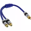 Cable RCA en Y InLine Premium 1x RCA macho / 2x RCA hembra 0,25 m